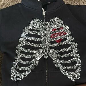 VERSAILLES Zipup Hoodie Black Size Small